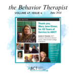 the Behavior Therapist’s June 2024 Issue Is Now Available Online