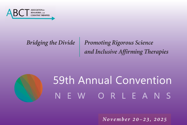 Banner for ABCT's 59th Convention, 